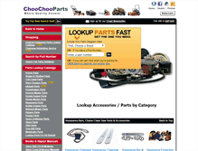 Tablet Screenshot of choochooparts.com